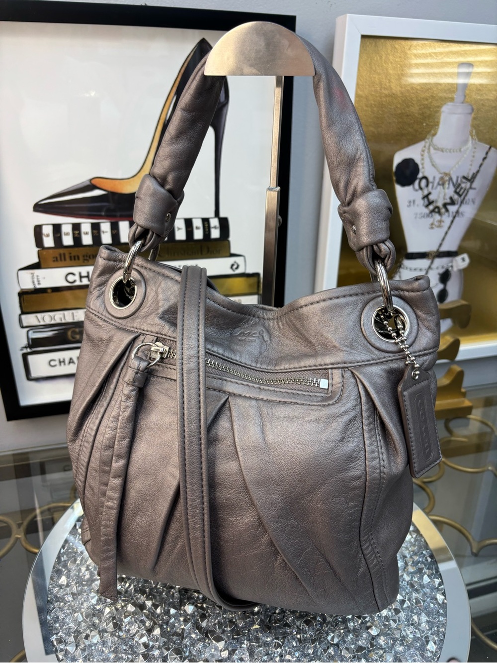 Coach 2010 metallic Parker Hippie bag EUC